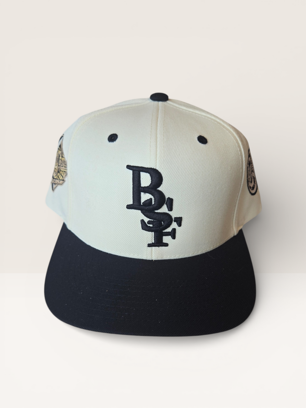 BSF Black & White Canvas Snapback Hat