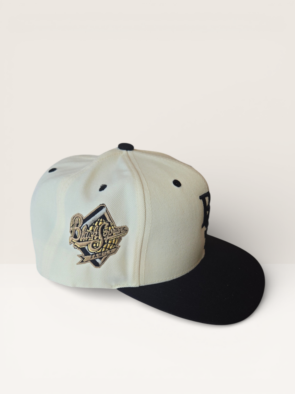 BSF Black & White Canvas Snapback Hat
