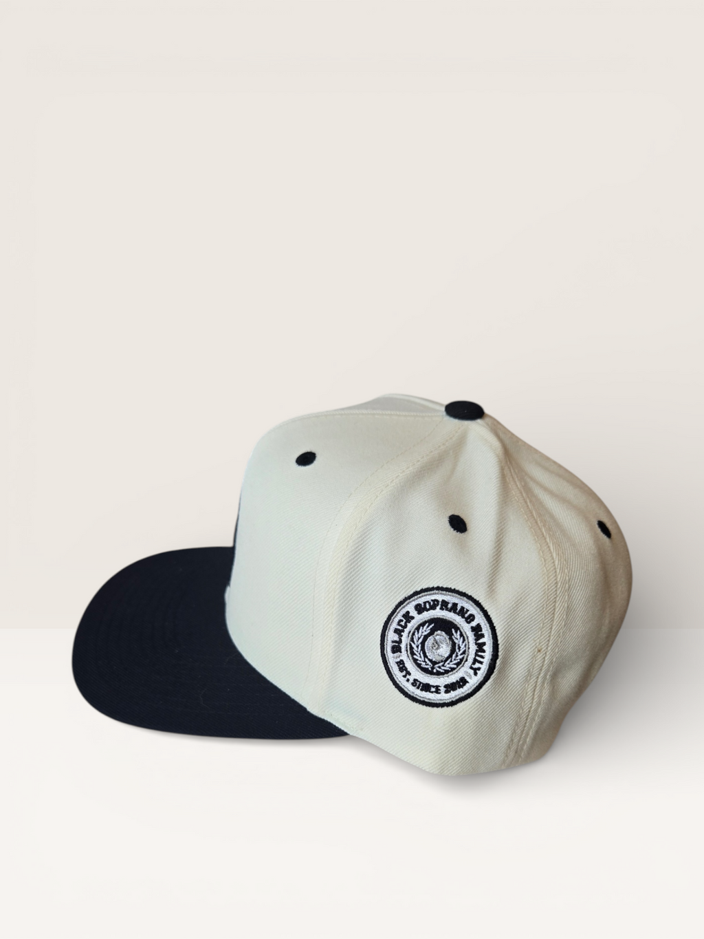 BSF Black & White Canvas Snapback Hat