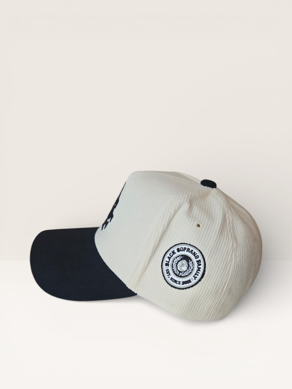 BSF Black & White Corduroy Snapback Hat