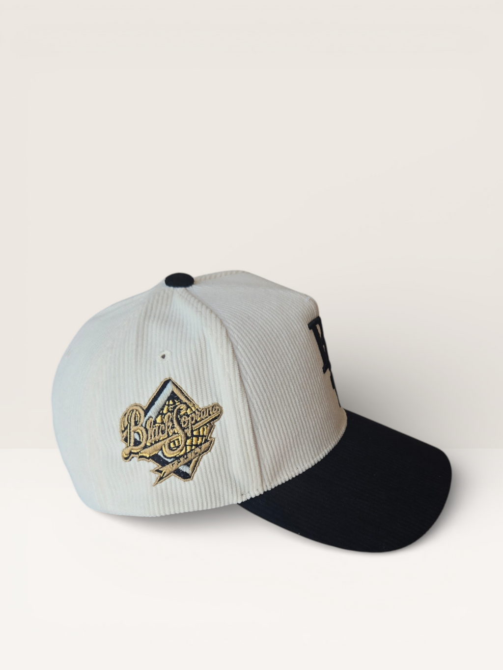 BSF Black & White Corduroy Snapback Hat
